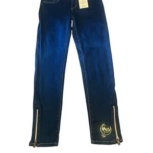 Levi’s Girls Rainbow Skinny Jeans NWT Moon Mountain Zipper Ankles Size 14